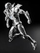 Threezero Marvel Studios The Infinity Saga DLX Iron Man Mark 2 (Chrome Edition) 1/12 Scale ABS, PVC, Zinc Alloy, and Other Metal Painted Action Figure