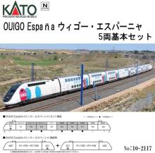 KATO No:10-2117 OUIGO Espana 5-Car Basic Set, N Gauge, Model Train, Imported Vehicles, Train