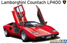 Aoshima Bunka Kyozai (AOSHIMA) The Supercar No. 1 1/24 74 Lamborghini Countach LP400 Plastic Pre-Colored Plastic Model