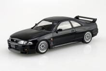 Aoshima Bunka Kyozai (AOSHIMA) Rakupla Snap Kit No. 21CU-BK Nissan R33 Skyline GT-R Custom Wheels (Black) 1/32 Scale Plastic Model Kit