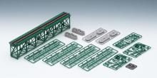 TOMIX N gauge road type single track truss iron bridge S280 (F) dark green (with PC piers and 2 pieces) 3267 model railroad supplies