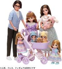 Takara Tomy Licca-chan LF-11 Everyone Out and About 3-Way! Stroller, Dress-Up, Pretend Play Toy, Ages 3 and Up