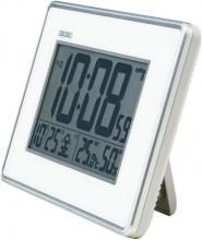Seiko Clock, Wall Clock, Table Clock, Radio Wave, Digital, High Precision, Temperature, Humidity Display, Silver Metallic, Body Size: 16.7x24.7x2.7cm SQ443S