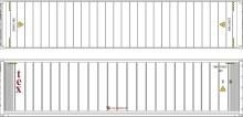 TNEXT-101 1/150 Train-NEXT Series No.101 40ft Reefer Container tex