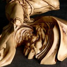 Kaiyodo Artplastic ARTPLA SCULPTURE WORKS Evangelion Unit 2 Beast 2nd Form The Beast Geofront Blood Fight, Beige Color Ver., Total Height Approx. 6.7 inches (170 mm), Non-scale, Unpainted, Plastic