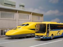 TOMYTEC The Bus Collection Bus Collection JR Tokai Bus Yellow Bus Set of 2 Diorama Supplies 335474