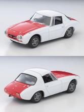 Tomytec Tomica Limited Vintage 1/64 Scale LV-215a Toyota Sports 800 Custom Color Specification, White/Red, 1965 Model, Finished Model, 336044