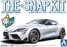 AOSHIMA 1/32 The Snap Kit Series Toyota GR SUPRA White Metallic Color Coded Plastic Model 10-B