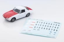Tomytec Tomica Limited Vintage 1/64 Scale LV-215a Toyota Sports 800 Custom Color Specification, White/Red, 1965 Model, Finished Model, 336044