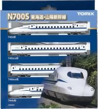 TOMYTEC TOMIX N Gauge JR N700 Series N700S Tokaido/Sanyo Shinkansen Basic Set, 4 Cars, 98424, White Model Train