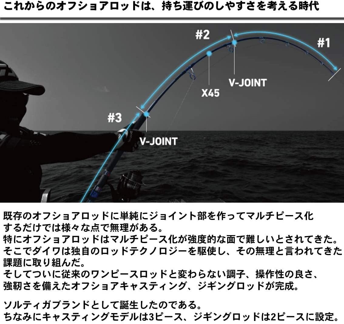 Daiwa Offshore Casting Rod Saltiga AP (Air Portable) C77MHS Fishing Rod