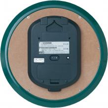 Seiko Clock Wall Clock Radio Analog Wooden Frame Green Floral Pattern KX220M