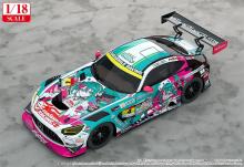 Good Smile Racing Hatsune Miku GT Project 1/18 Good Smile Hatsune Miku AMG 2025 Opening Race Ver. 1/18 scale pre-painted resin (PU) diecast model car
