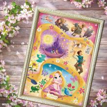 Tenyo (Made in Japan) 300-piece jigsaw puzzle Disney Living in My Story (Tangled) (30.5x43cm) D-300-077 with glue, spatula and service card