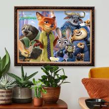 Disney Zootopia Town's Famous Duo (Made in Japan) 300-Piece Jigsaw Puzzle (30.5x43cm), D-300-078, Includes Glue, Spatula, and Service Card