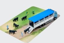 Tomytec The Truck Collection Truck Collection Livestock Transport Vehicle Set A Livestock Diorama Supplies 331551