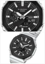 CASIO G-Shock Watch Full Metal Black Bezel GM-B2100BT-1AJF Men's Silver