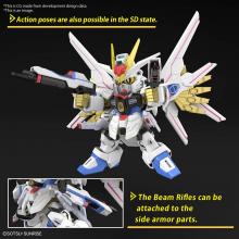 SD Gundam Cross Silhouette SDCS Mobile Suit Gundam SEED FREEDOM Mighty Strike Freedom Gundam Pre-colored plastic model