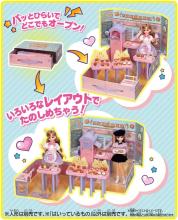 Takara Tomy Licca-chan LF-13 Popuna Shop Neko Neko Bakery Dress-Up Pretend Play Toy for Ages 3 and Up