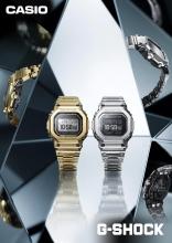 Casio G-Shock Watch (Official Japanese Product) GMW-BZ5000GD-9JF Men's Gold, Full Metal Display, MIP LCD, Bluetooth, Radio-Controlled Solar Powered
