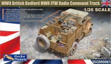 Gecko Model 1/35 British Bedford MWR FFW Radio Command Vehicle Plastic Model GEC35GM0061