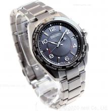 SEIKO BRIGHTZ 20th Anniversary Limited Model Solar Radio Titanium World Time Notation "B" Mark Needle / Crown SAGZ107 Men's Silver