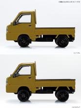 Aoshima Bunka Kyozai (AOSHIMA) Rakupla Snap Kit No.05CU-OE Subaru Sambar Truck Custom Wheels (Olive) 1/32 Scale Plastic Model Kit