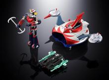 TAMASHII NATIONS Chogokin UFO Robot Grendizer Deluxe Grendizer & UFO Spazer, approximately 135mm & 120mm, die-cast, ABS & PE pre-painted action figures