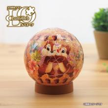 Disney Twinkle Magic/Chip 'n' Dale 61-Piece 3D Spherical Puzzle Lumi Orb (7.6x7.6x7.4cm) 2003-525 Includes a piece request postcard, rechargeable LED unit, charging cord, base, and instruction manual