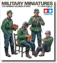 Tamiya 1/35 Special Sale Military Miniature Series No. 129 German Infantry Rest Set Plastic Model 35129 (People)