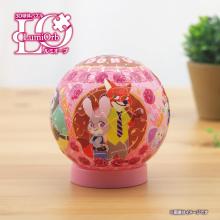 Disney Twinkle Magic/Zootopia 61-Piece 3D Spherical Puzzle Lumi Orb (7.6x7.6x7.4cm) 2003-520 Includes a piece request postcard, rechargeable LED unit, charging cord, base, and instruction manual