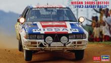 Hasegawa 1/24 scale Nissan 240RS (BS110) 1983 Safari Rally plastic model kit 20792