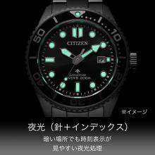 CITIZEN Promaster Watch Light-Powered Eco-Drive Diver's Watch 200m Black BN0261-51E Men's Silver