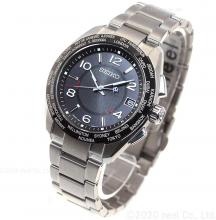 SEIKO BRIGHTZ 20th Anniversary Limited Model Solar Radio Titanium World Time Notation "B" Mark Needle / Crown SAGZ107 Men's Silver