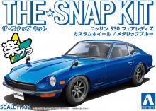 AOSHIMA 1/32 The Snap Kit Series Nissan S30 Fairlady Z Custom Wheel (Metallic Blue) Color Coded Plastic Model 13-SP2