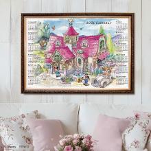 Tenyo (Tenyo) (Made in Japan) 1000-Piece Jigsaw Puzzle Disney 2026 Calendar Jigsaw Puzzle 