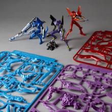 Kaiyodo Artpla SCULPTURE WORKS Evangelion Unit-01/Unit-02/Unit-00 Kai Intercept Tokyo-3 Non-Scale Unpainted Plastic Model Kit AP052