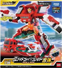 TAKARA TOMY Tomica Job Laborer TJBDX Unite Fire Braver Fire Engine & Fire Boat Combined Set Miniature Car Toy for ages 3 and up