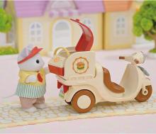 Sylvanian Families Yuenchi Omiseyasan (Fresh Hamburger Wagon) Mi-91 ST Mark Certified Age 3+ Toy Dollhouse Sylvanian Families EPOCH