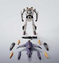 TAMASHII NATIONS HI-METAL R Macross Zero VF-OS Phoenix (Roy Focker's Custom) + QF-2200D-B Ghost, Approx. 140mm ABS & Diecast & PVC Painted Movable Figure