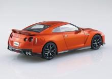 AOSHIMA 1/32 The Snap Kit Series Nissan GT-R Ultimate Shiny Orange Color-coded Plastic Model 07-A