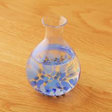 Aderia Tsugaru Vidro Sake Bottle Sake Bottle Blue 365ml Iwashimizu Made in Japan Cosmetic Box F71853