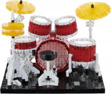 Kawada Nanoblock Pearl Drum Set Masters 