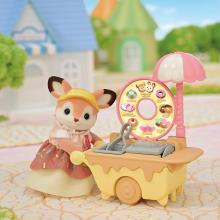 Sylvanian Families Amusement Park Shop (Delivery! Delicious Donut Wagon) Mi-93 ST Mark Certified Ages 3 and up Toy Dollhouse Sylvanian Families Epoch EPOCH