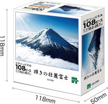 EPOCH 108-piece jigsaw puzzle Japanese landscapes: The shining majestic Mt. Fuji (18.2 x 25.7 cm) 03-094 with glue, spatula and score ticket