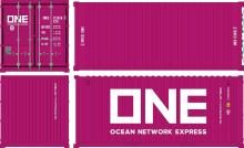 1/24 scale NEXT Series No. 1101 20ft Dry Container Type ONE (Magenta) Plastic Model