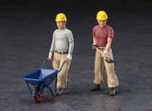 Hasegawa 1/35 Construction Machinery Series Construction Worker Set A Plastic Model WM03