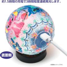 Disney Twinkle Magic/Stitch 61-Piece 3D Spherical Puzzle Lumi Orb (7.6x7.6x7.4cm) 2003-523 Includes a piece request postcard, rechargeable LED unit, charging cord, base, and instruction manual