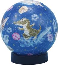 WACHIFIELD Dayan and the Shooting Star of Time 61-Piece 3D Spherical Puzzle Lumi Orb (7.6x7.6x7.4cm) 2003-526 Includes a piece request postcard, rechargeable LED unit, charging cord, base, and instruction manual