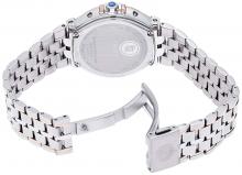 ECXCEED ECXCEED Euros diamond blue sapphire luxury elegant Eco-Drive Radio Clock pair model AS7076-51A silver